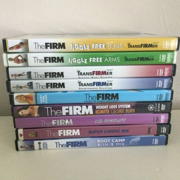 Bundle of 8 THE FIRM TransFirmer Total Body Fast & Firm Series DVDs ~ Like New - Picture 2 of 2